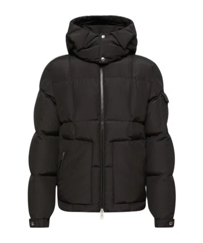 Moncler Long-sleeve Hooded Down Jacket In Black