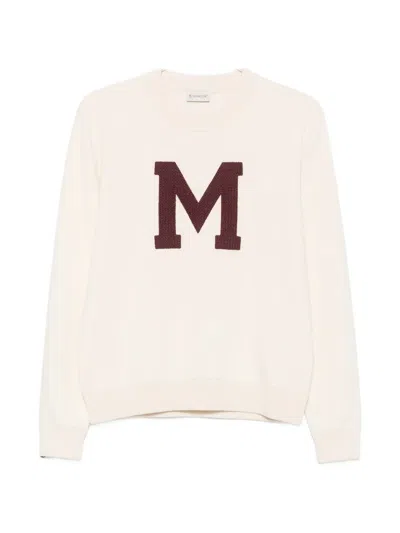Moncler Long-sleeve Logo-patch Sweatshirt In White