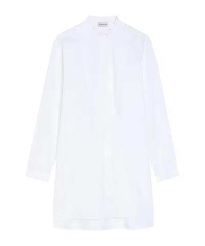 Moncler Long-sleeve Oversized-fit Plain Shirt In White