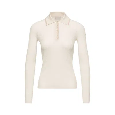 Pre-owned Moncler Long-sleeve Polo 'light Beige' | Tan | Women's Size S In Brown