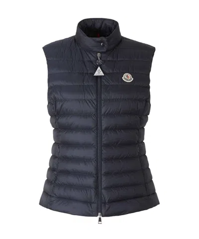 Moncler Long-sleeved Cotton-padded Jacket In Black