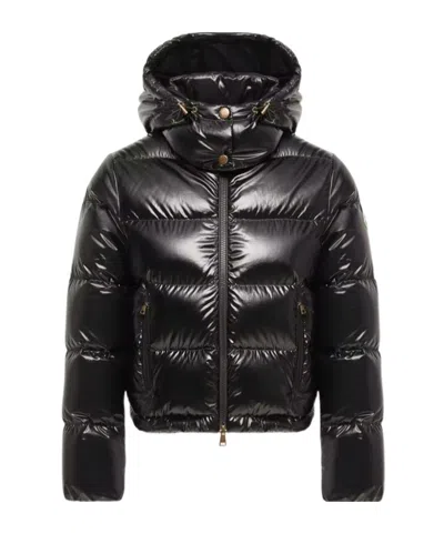 Moncler Long-sleeved Down Jacket In Black