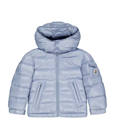 Moncler Kids' Long-sleeved Down Jacket In Blue