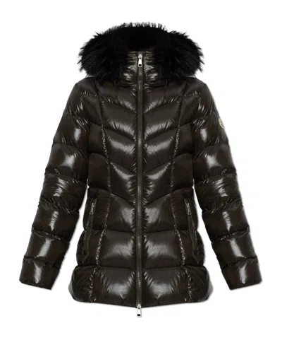 Moncler Long-sleeved Down Jacket In Olive Green
