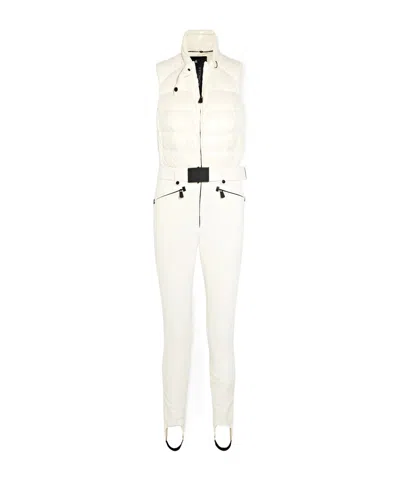 Moncler Long-sleeved Onesie Ski Suit In White