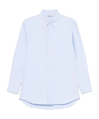 Moncler Long-sleeved Shirt In Blue