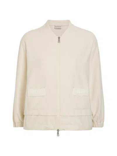 Moncler Zip-fastening Cardigan In White