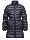 Moncler Longue Saison Down-filled Lining Coat In Blu