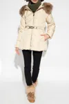 Moncler Loriot Shearling-trimmed Down Jacket In Beige