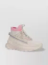 Moncler High-top Sneakers Light Runner Fabric Mix In White