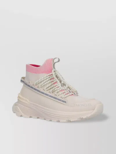 MONCLER LOW TOP HIGH-TOP SNEAKERS WITH RIBBED ANKLE CUFF