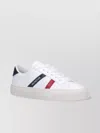 Moncler Petit Monaco Leather Sneakers In White