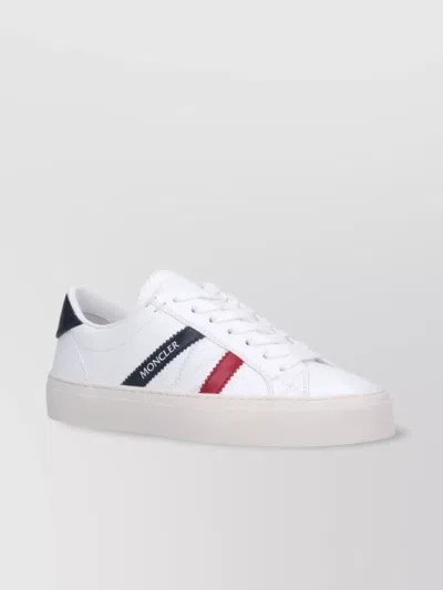 Moncler Low Top Sneakers Contrast Panels In White