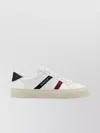 Moncler Low Top Sneakers Featuring Contrasting Panels In Neutral