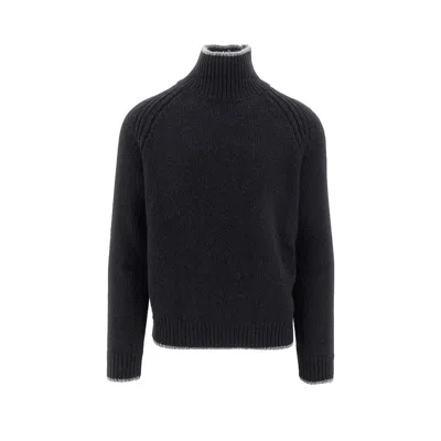 Moncler Lpaca-blend Turtleneck Sweater In Black