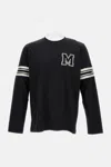 Moncler Long Sleeve Varsity Tee In Black