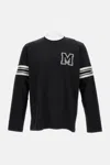 Moncler Long Sleeve Varsity Tee In Black