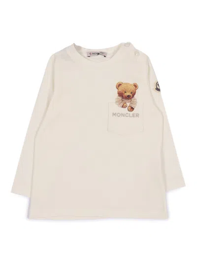 Moncler Babies' Ls T-shirt In White