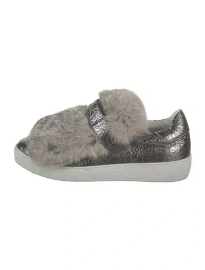 Pre-owned Moncler Lucie Sneakers In Silver