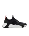 Moncler Lunarove Stretch-design Sneakers In Black