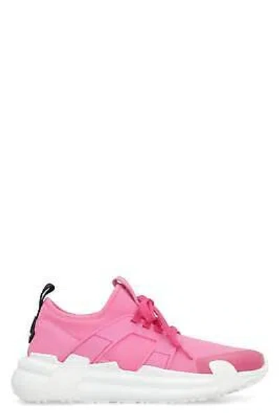 Pre-owned Moncler Lunarove Neoprene Low-top Sneakers In Pink