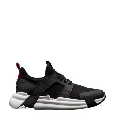 Moncler Lunarove Stretch-design Sneakers In Black