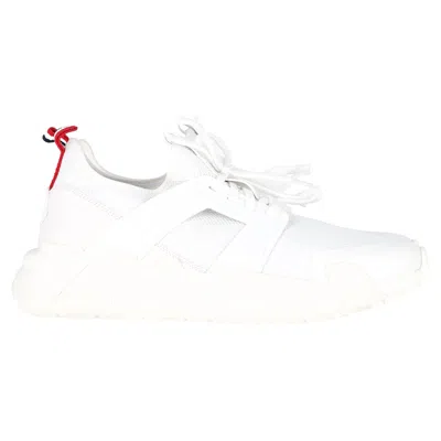 Moncler Lunarove Rubber And Leather-trimmed Neoprene Sneakers In White