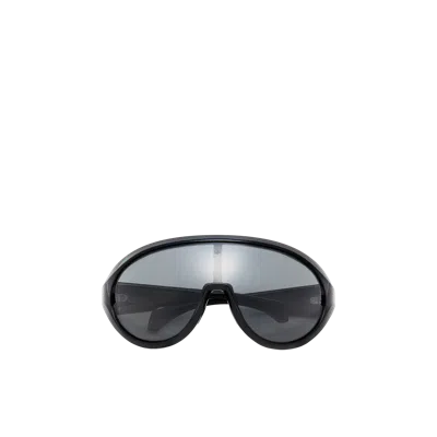 Moncler Lunettes De Soleil Ovales Contrast In Black