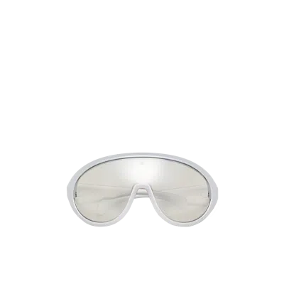 Moncler Lunettes De Soleil Ovales Contrast In Grey