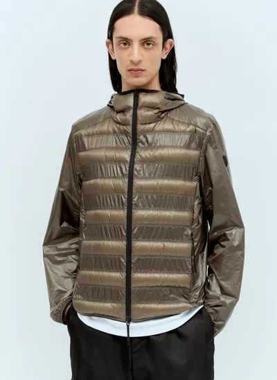 Moncler Luseney Short Down Jacket In Brown