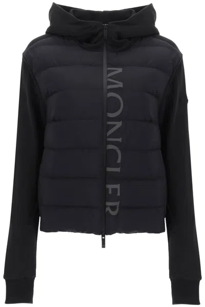 Moncler Luxury Padded Zip-up Sweatshirt In Black