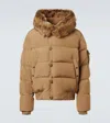 Moncler Down Luynes Puffer Jacket In Brown