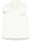 Moncler Faux-fur Gilet In White