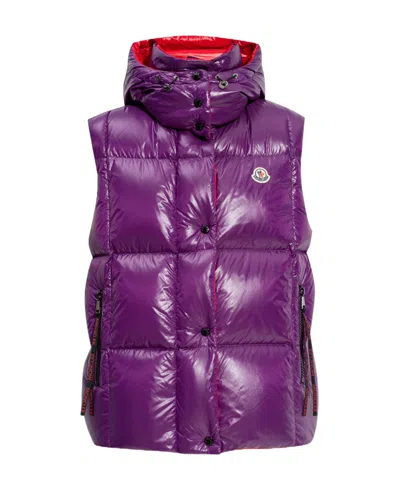 MONCLER MONCLER LUZULE LOGO PATCH SLEEVELESS GILET