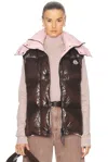 Moncler Down-filled Luzule Gilet In Brown