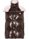 Moncler Down-filled Luzule Gilet In Brown