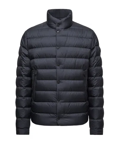 Moncler Lyco Short Down Jacket In Blue
