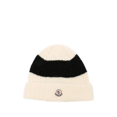 Moncler M7773 Striped Virgin Wool Beanie In Multi