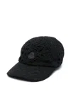 Moncler Macramé Baseball Cap In Schwarz