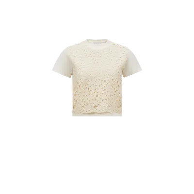 MONCLER T-SHIRT EN COTON MACRAMÉ