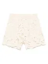 Moncler Shorts Aus Makramee In Neutrals