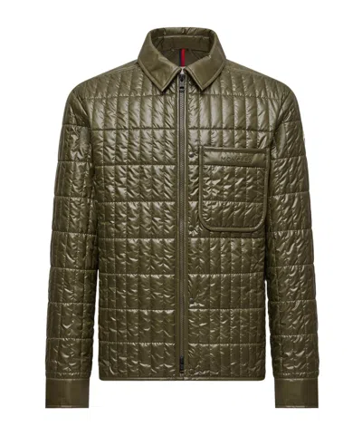 Moncler Madiere Rectangle Tech Casual Jacket In Green