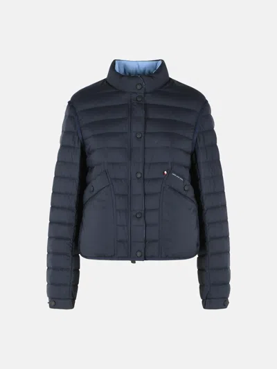 Moncler 'madulains' Foldable Down Jacket In Navy Blue Polyamide