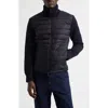 Moncler Maglia Mixed Media Cardigan In Black