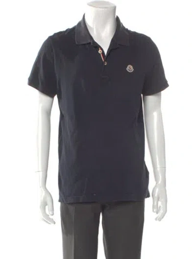 Pre-owned Moncler Maglia Polo Manica Corta Collar Polo Shirt In Gray