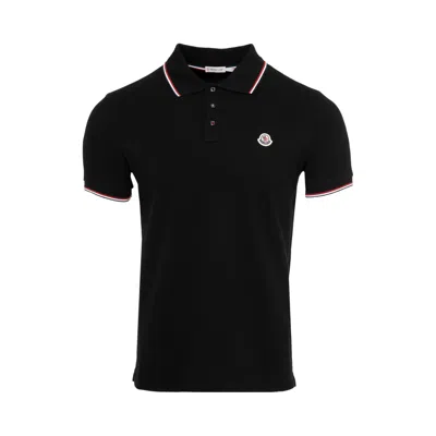 Pre-owned Moncler Maglia Polo Shirt 'black' | Men's Size L