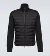 Moncler Padded Zip-up Cardigan Clothing In Black