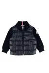 Moncler Boy's Puffer Combo Jacket In Black