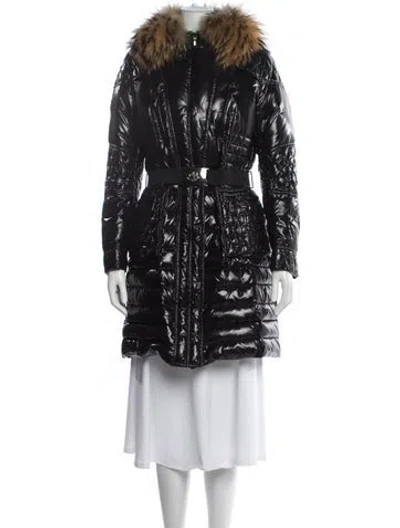Pre-owned Moncler Maillol Nylon Down Coat In Black
