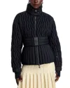 Moncler Maipo Appliquéd Belted Quilted Padded Shell Down Ski Jacket In Black